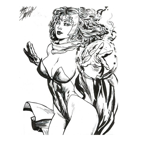 Scarlet Witch (Ink) Benes Pencils 8.5"x11"