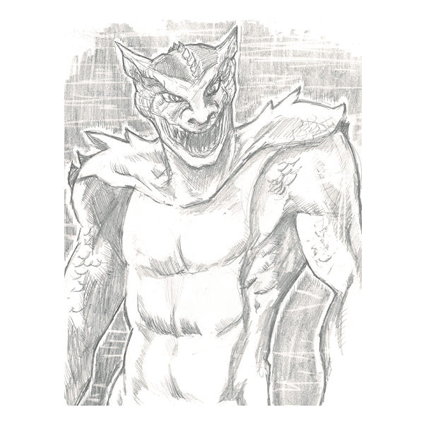 Dragon Man (Pencil) 9"x12"