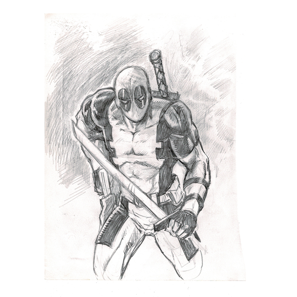 Deadpool (pencil) 8.5"x11"