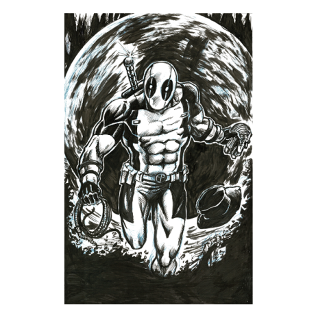Deadpool Raiders (ink) 11"x17"