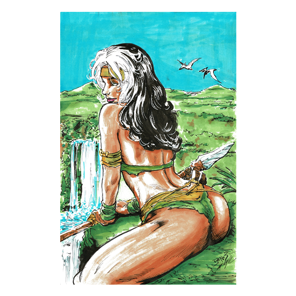 Savage Land Rogue (color) Benes Pencils 11"x17"