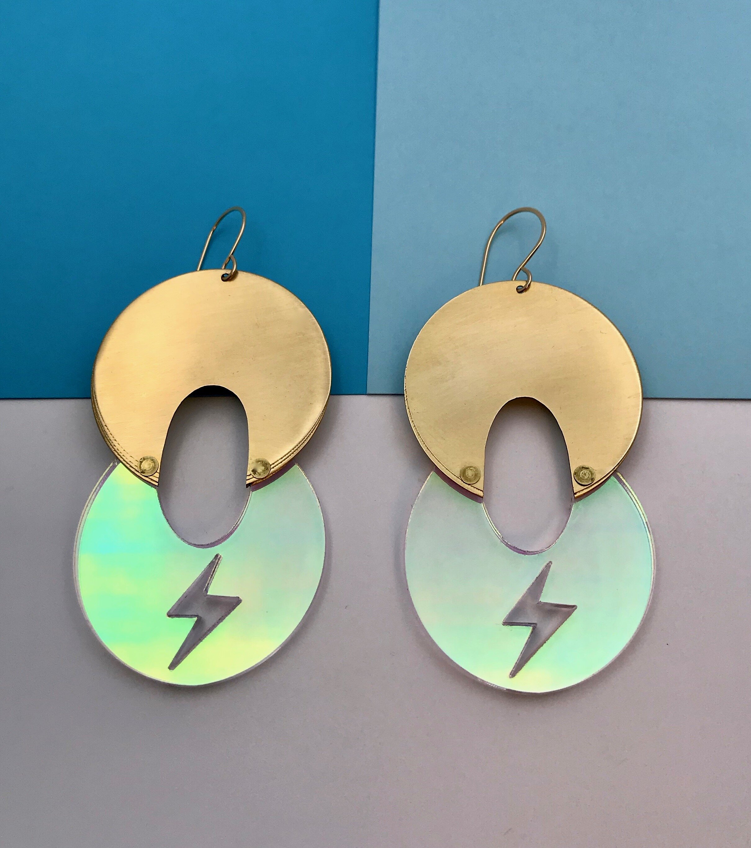 Penelope Lucite Lightning Earrings