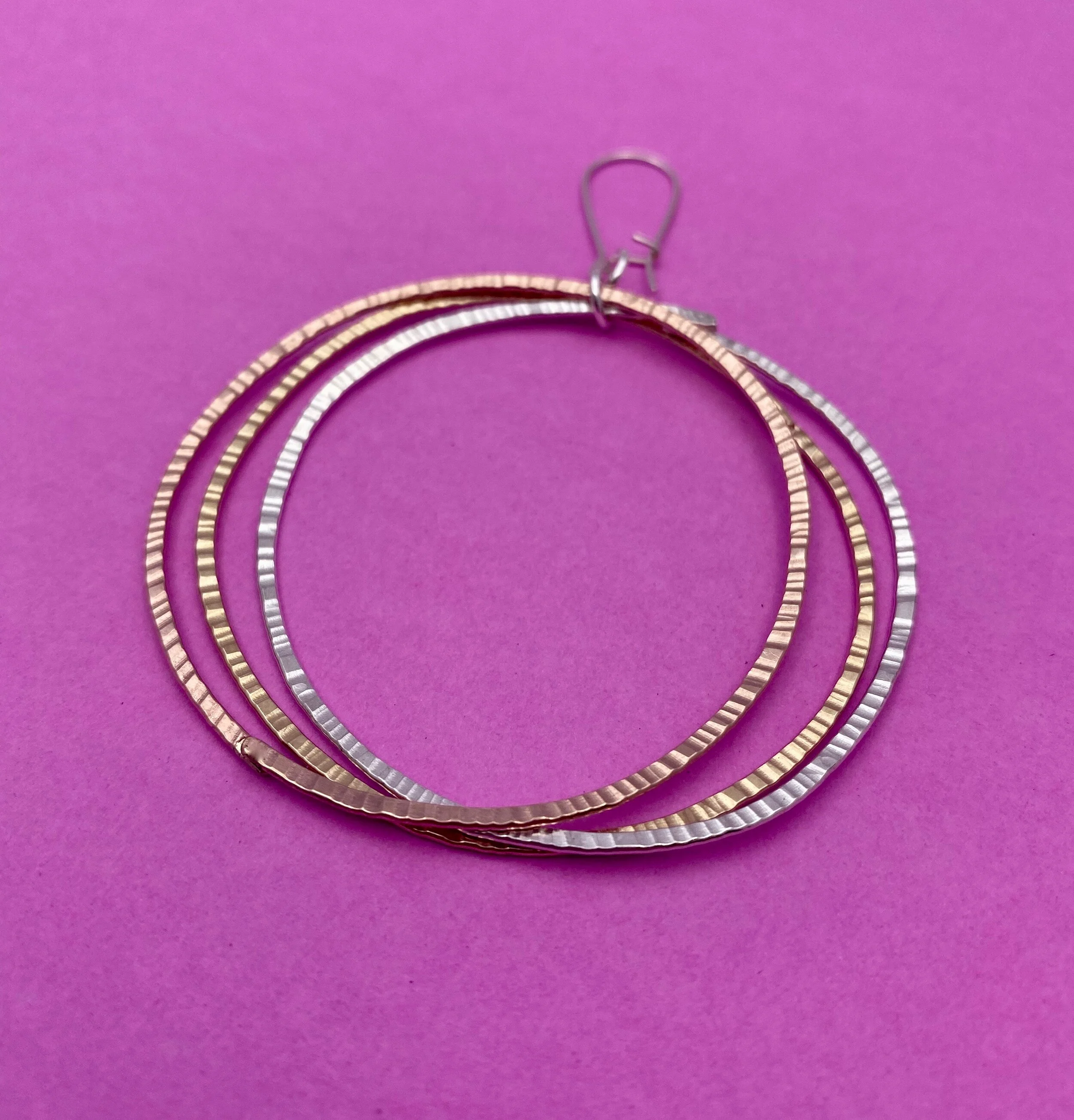 TATIANA☆[SILVER925] Triple Heart Hoop Earring Triple Heart Hoop Earrings | Gold plated | Pandora US