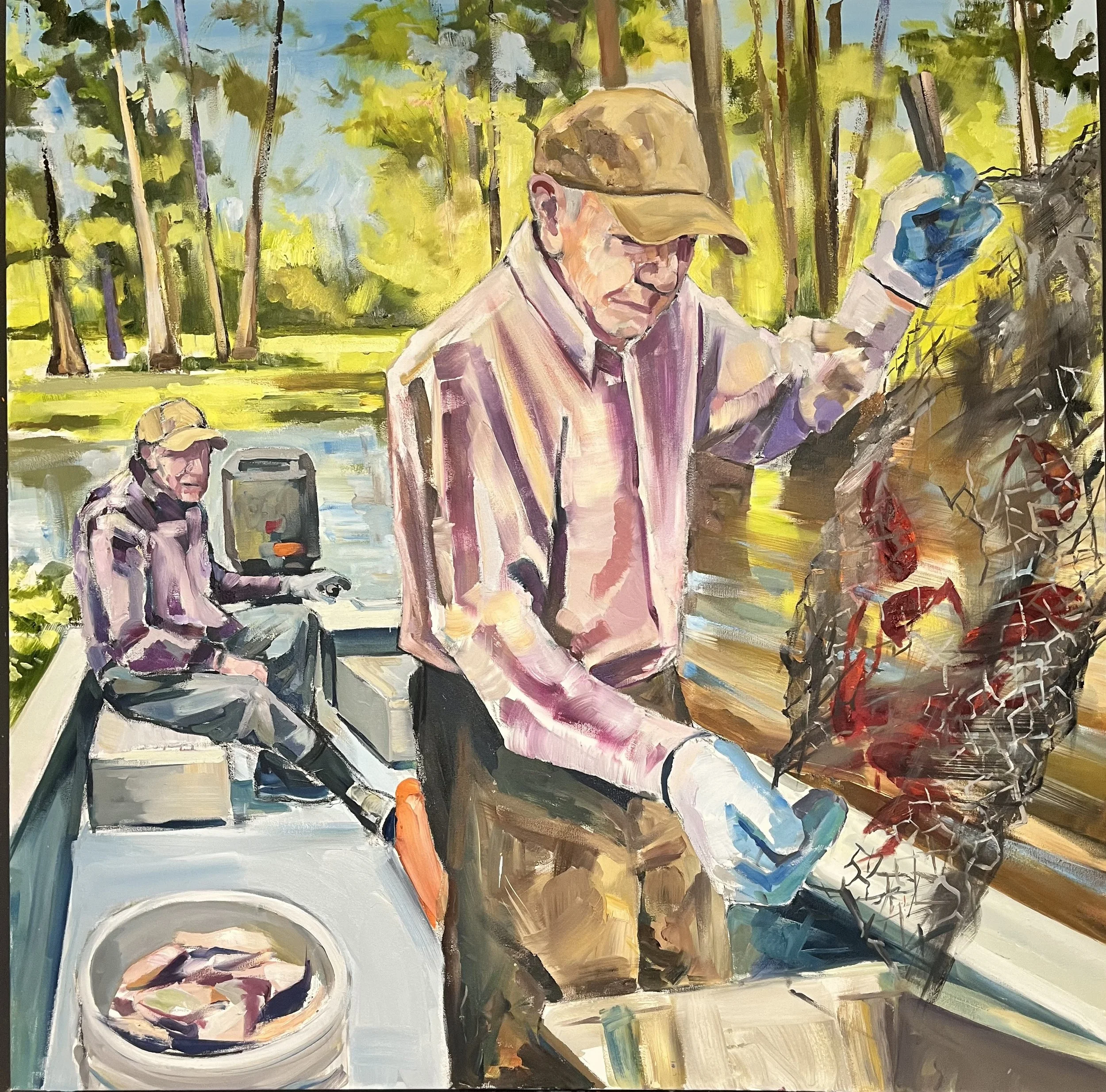 Crawfishermen Series 3 - 48" x 48" - SOLD