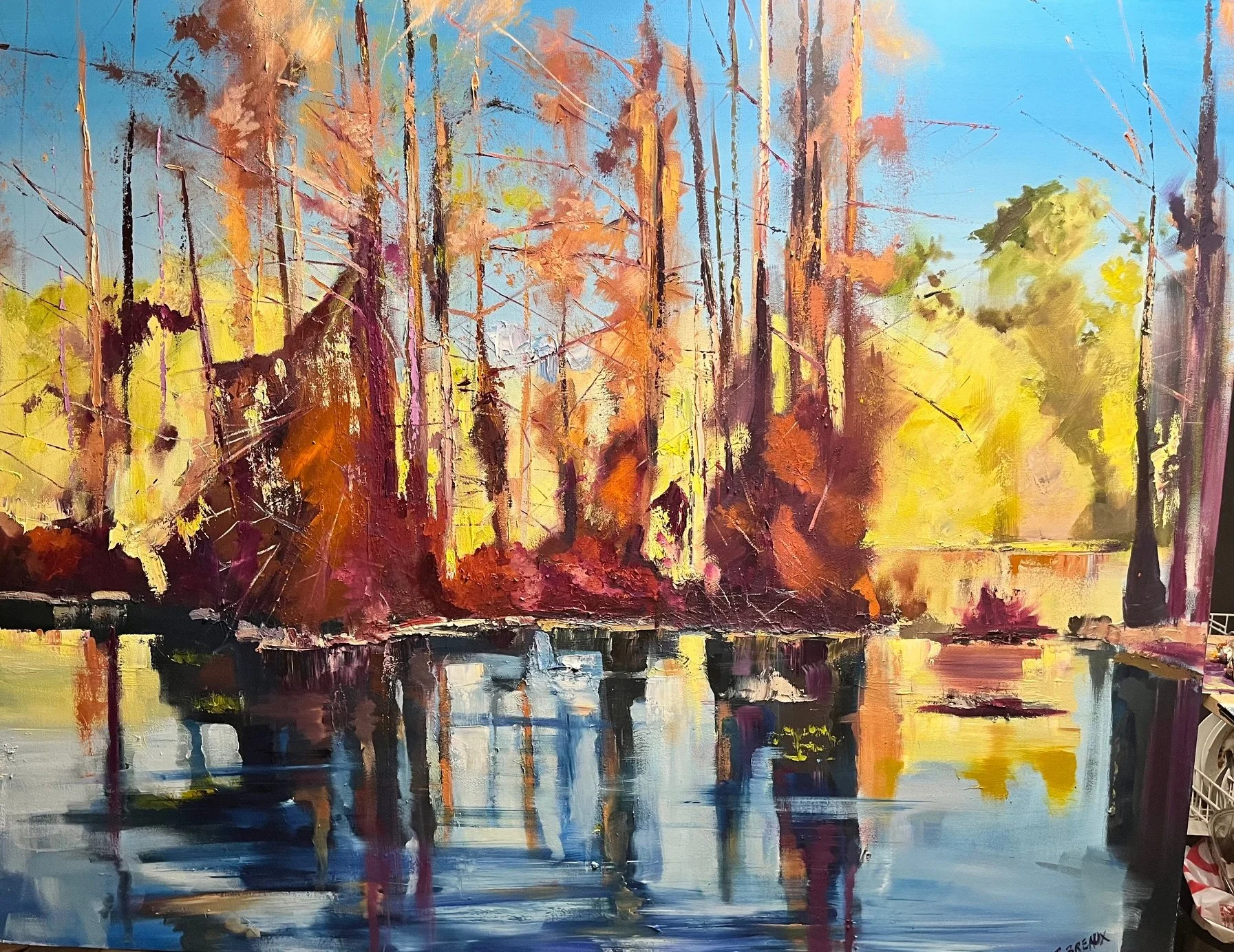 Toledo Bend, Indian Mounds - 60" x 48" - $1750