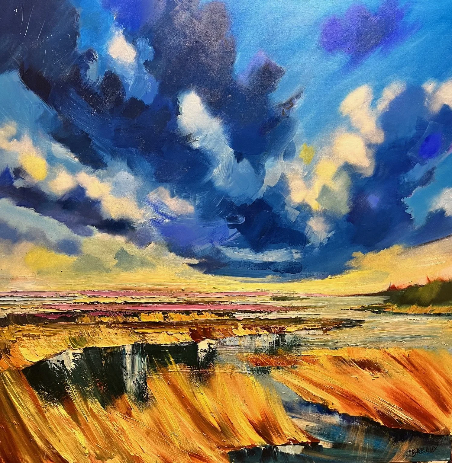 Bayou Black - 48" x 48" - $1095