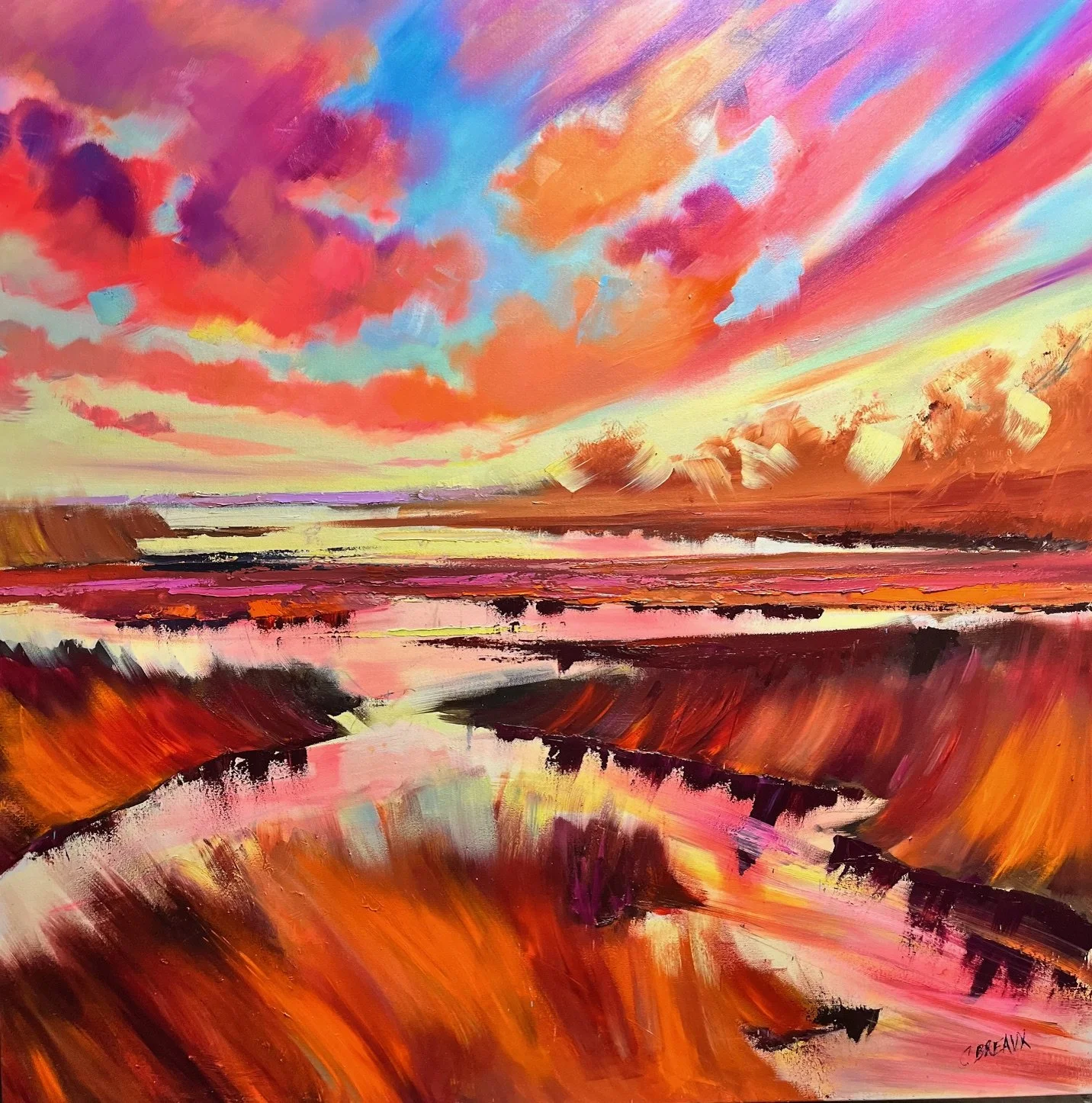 Fall Marsh Series 1- 48" x 48" - $1095