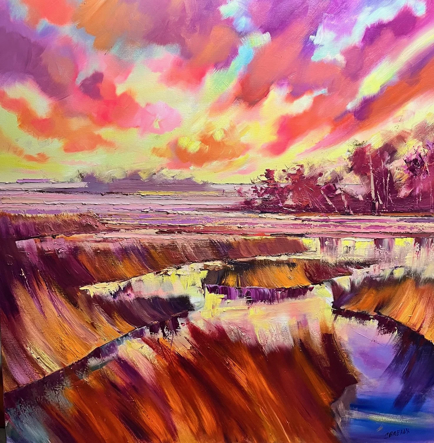 Fall Marsh Series 2- 48" x 48" - $1095