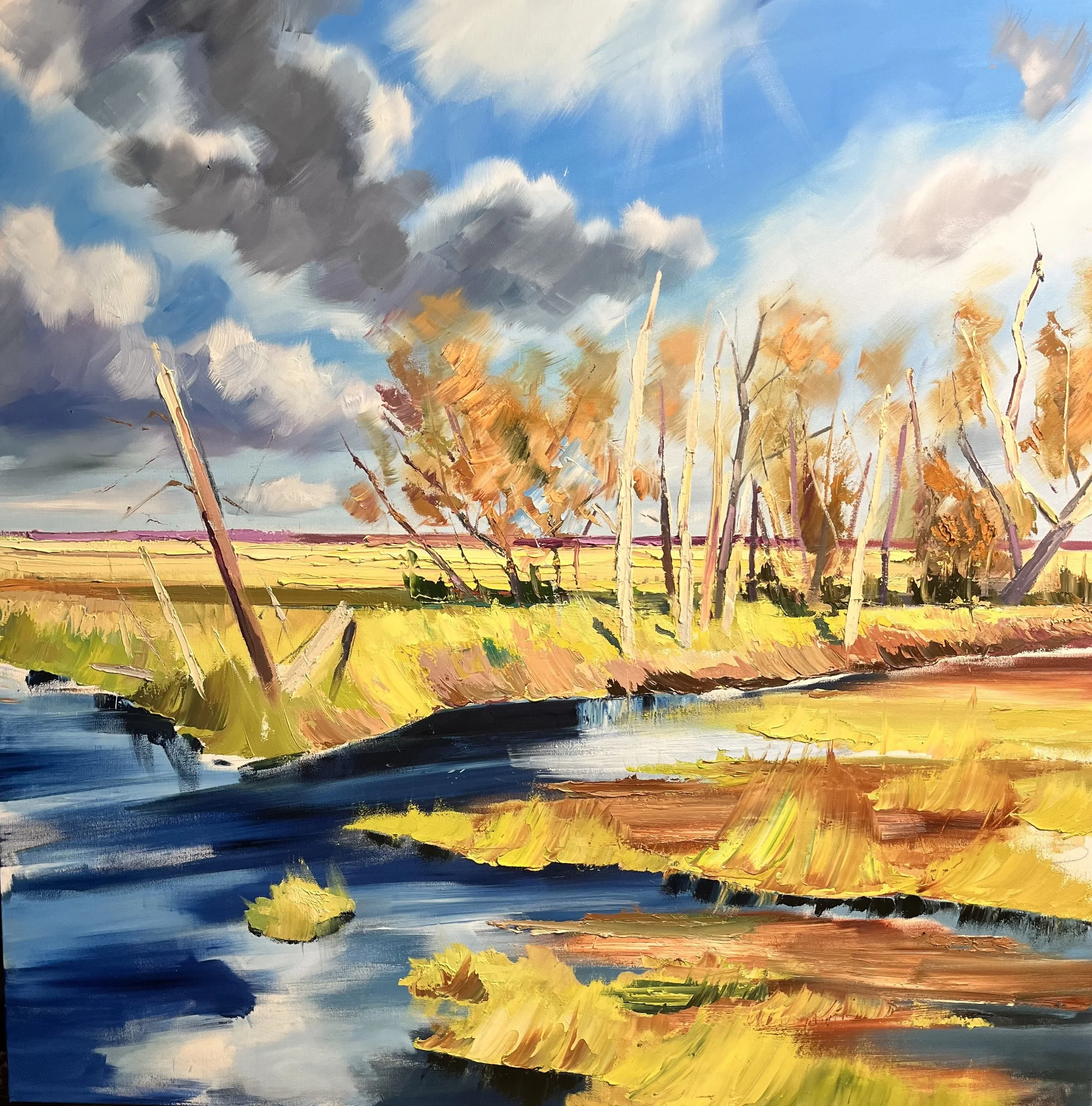 Spring on the Blue Bird Canal Series 2, 48" x 48", $1095
