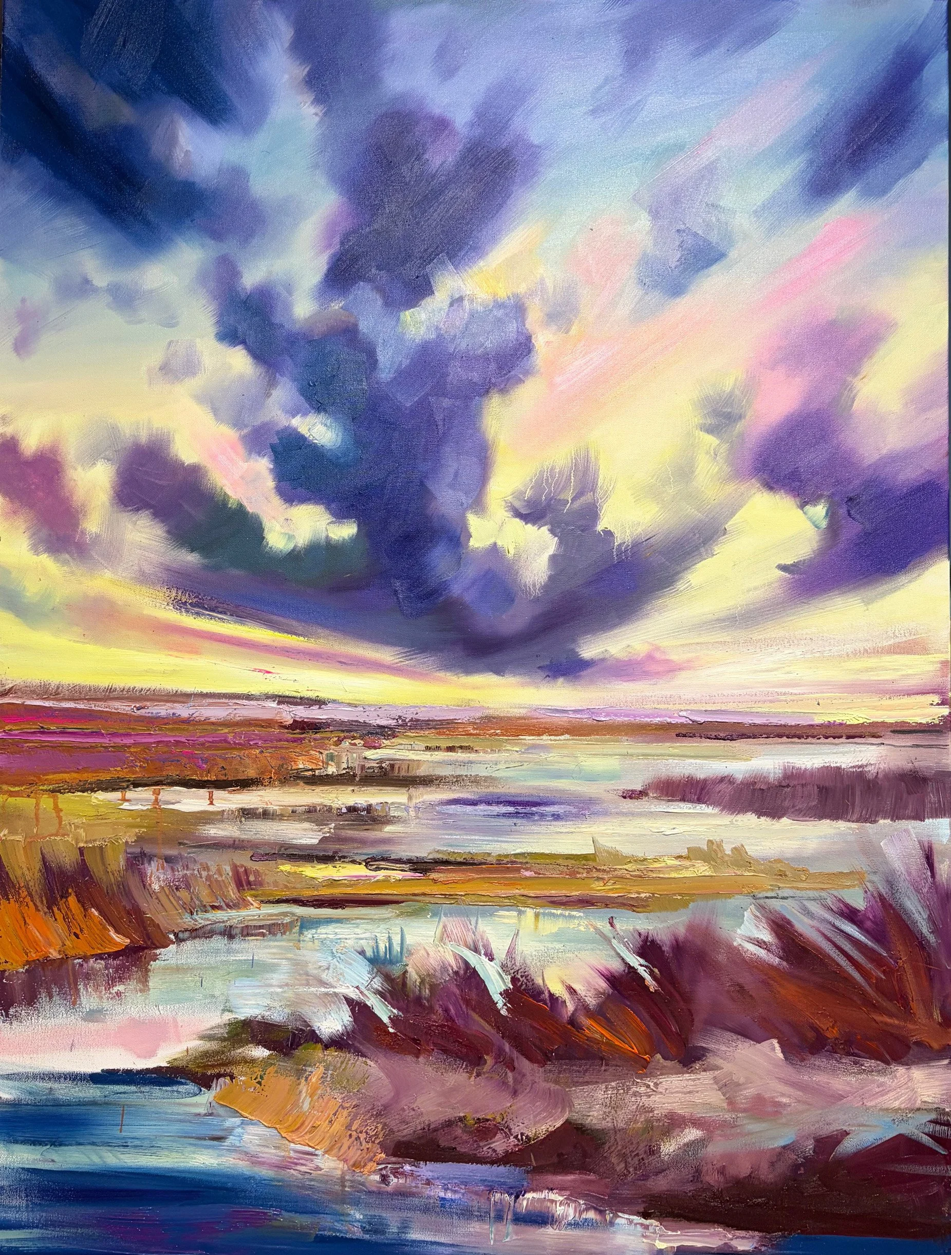 Winter Marsh - 36 in x 48 in, $1095