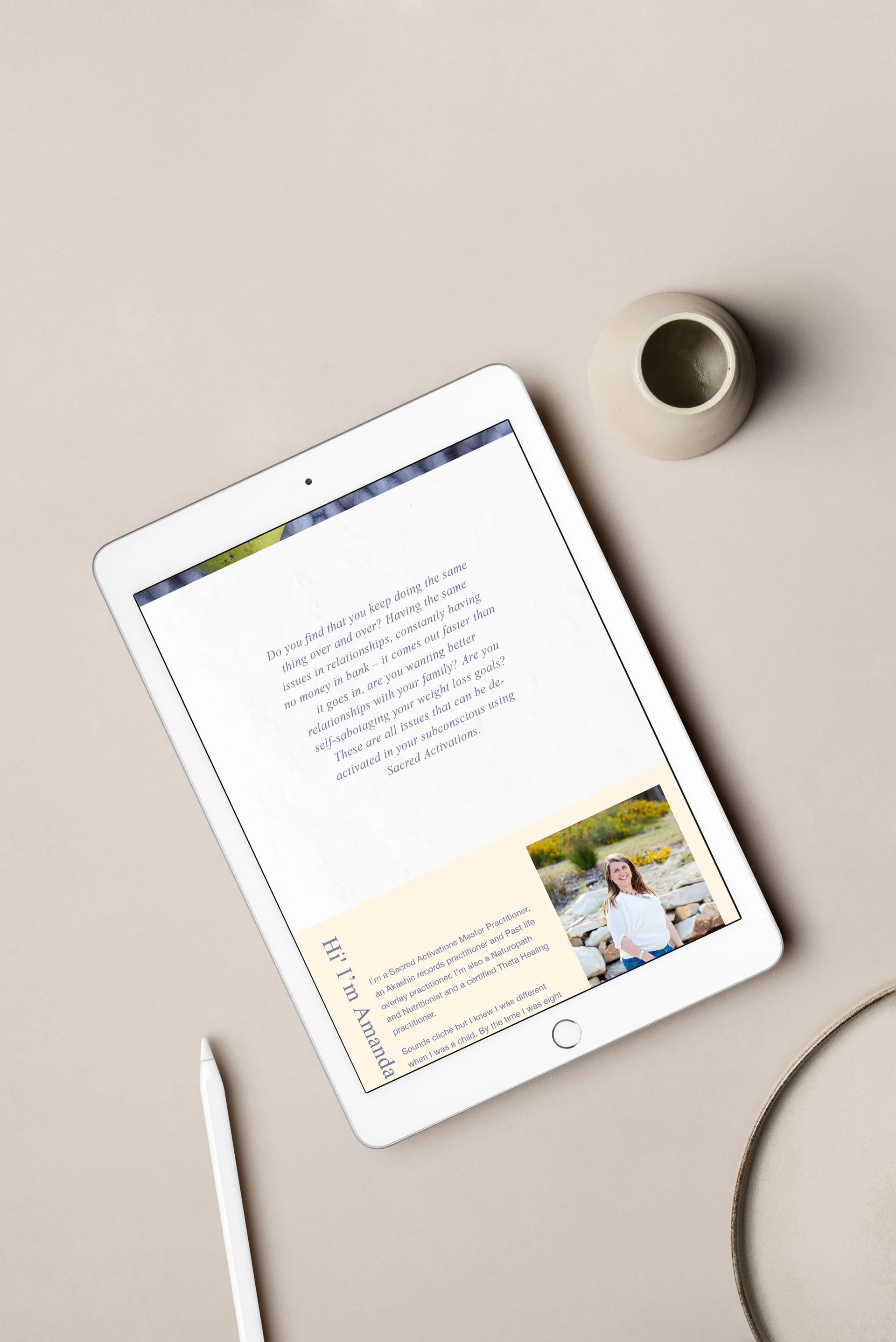 Amanda Erskine Bliss Hill Theta Healing Ipad