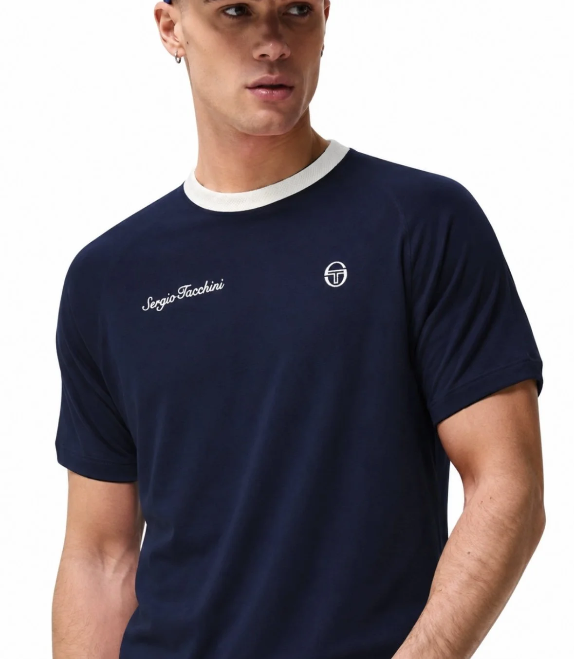 SERGIO TACCHINI Premium Ringer Tee- NAVY