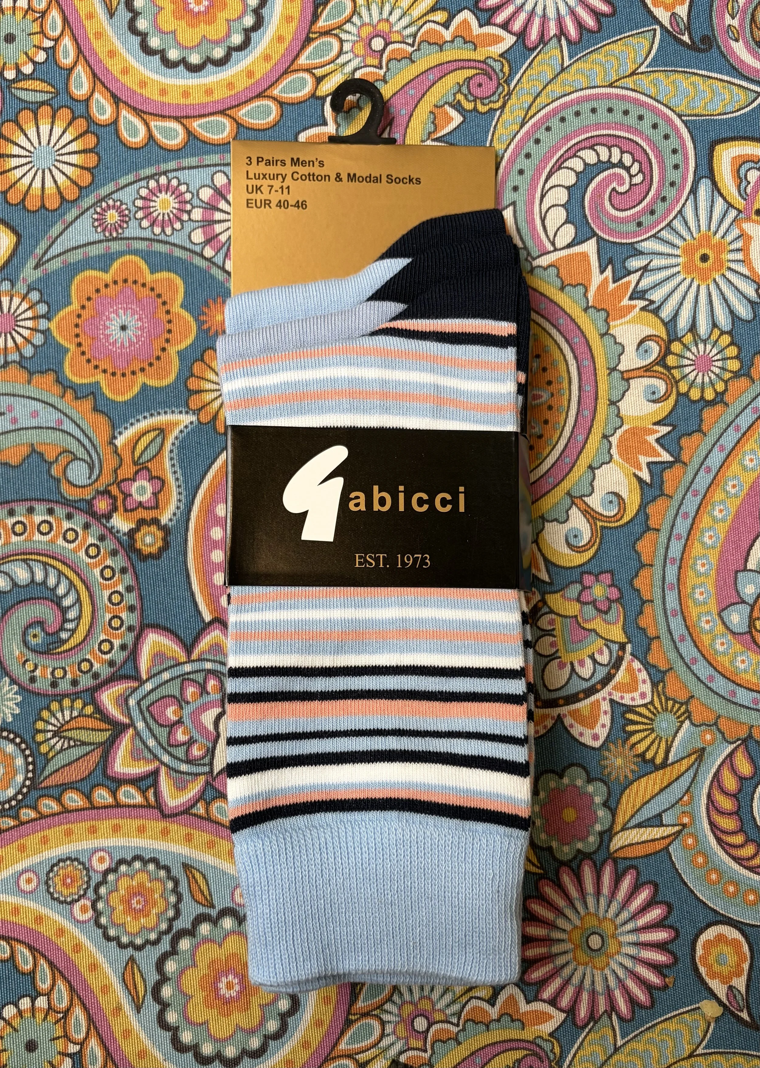 GABICCI VINTAGE 3-Pair Sox Pack- SKY BLUE