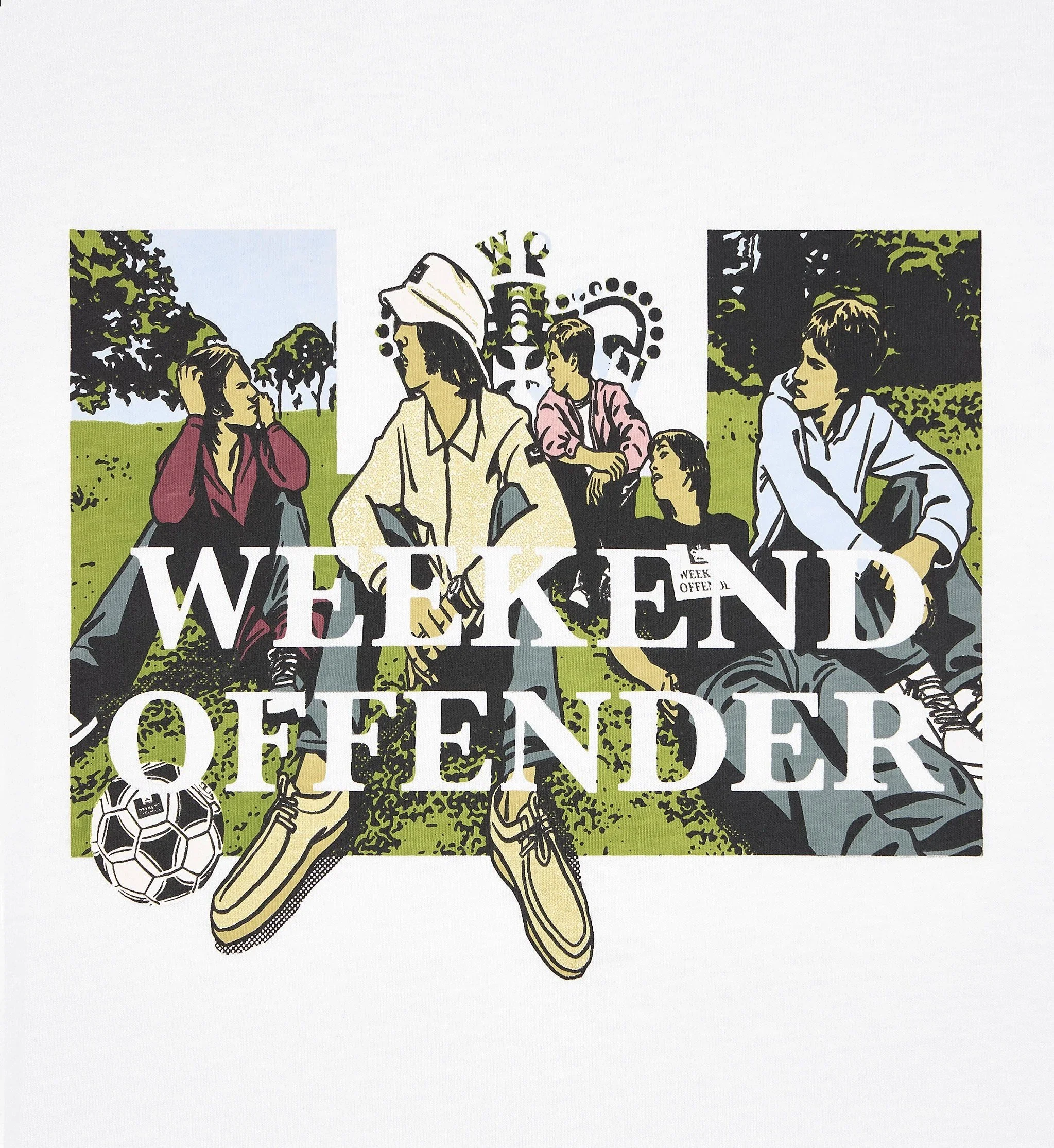 WEEKEND OFFENDER "Hymns" Graphic Tee- WHITE