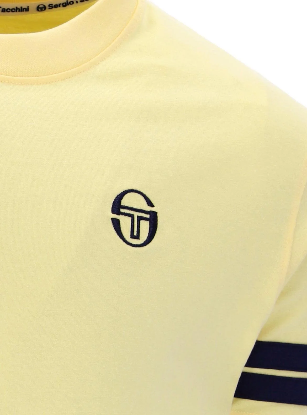 T-Shirt Uomo Sergio Tacchini Gialla - Maniche Corte, Girocollo, Cotone - Nuova Con Etichette - Foto 2
