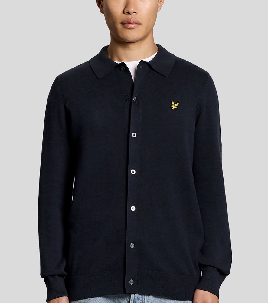 LYLE & SCOTT L/S Collared Cardigan- NAVY