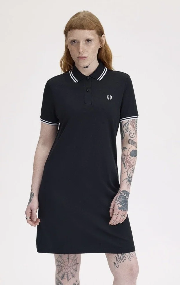 FRED PERRY Twin-Tipped Tennis Dress- BLACK/WHITE