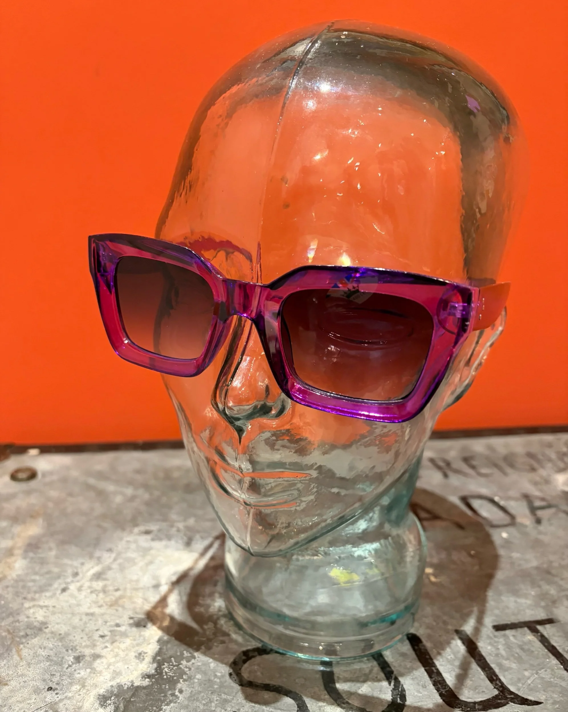 MISS ARCADE SHADES "Quant" Retro Sunglasses- PURPLE