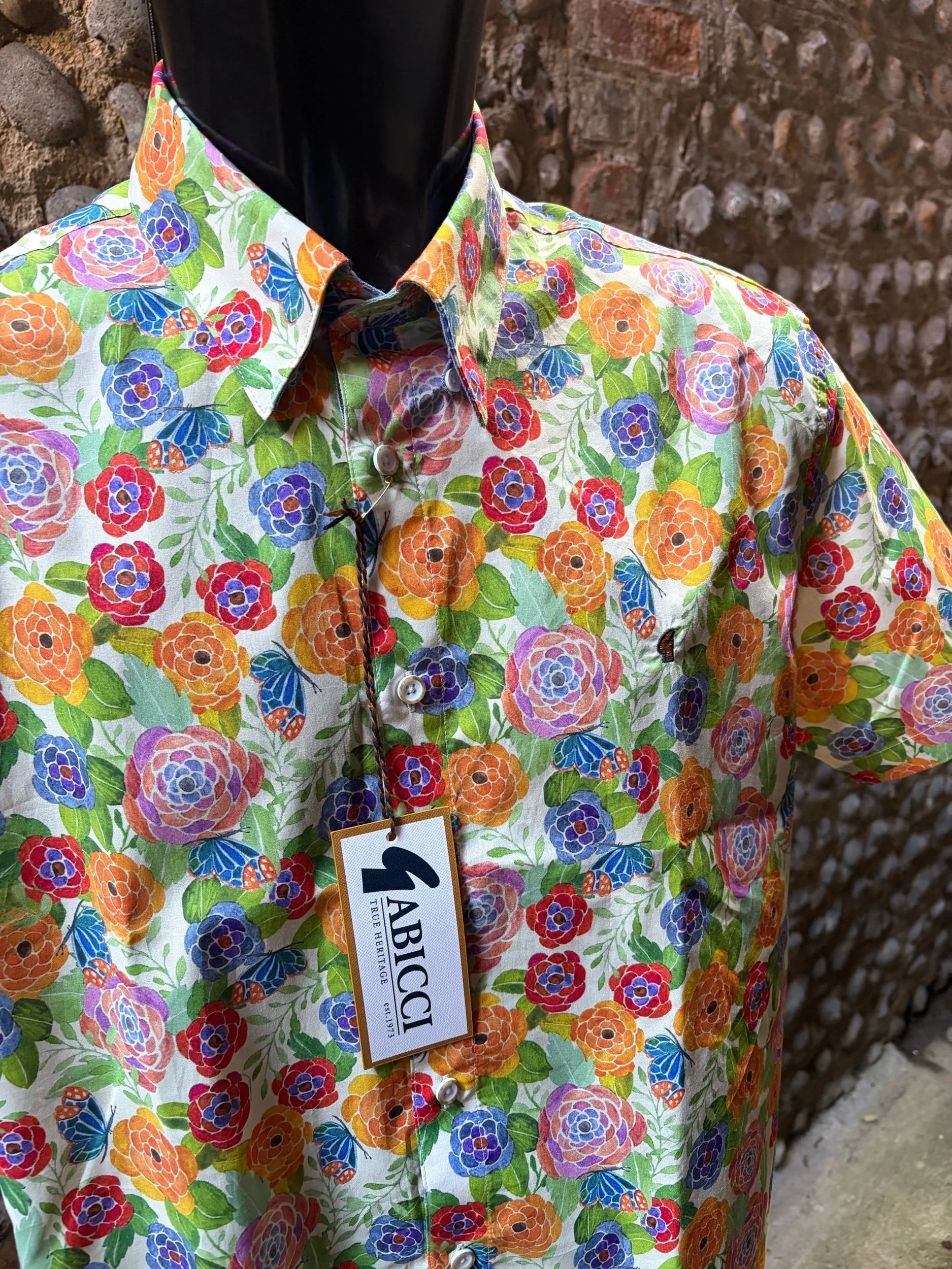 GABICCI COLLEZIONE S/S Floral Print Shirt - MULTI