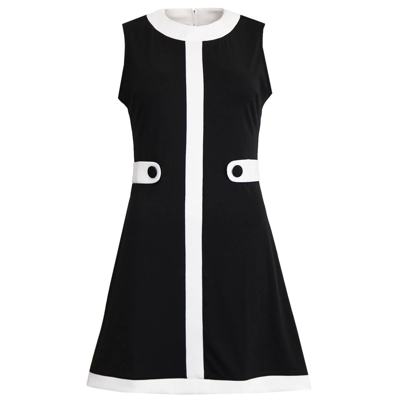 MADCAP "Go-Go" 60s Style Mod Dress- BLACK