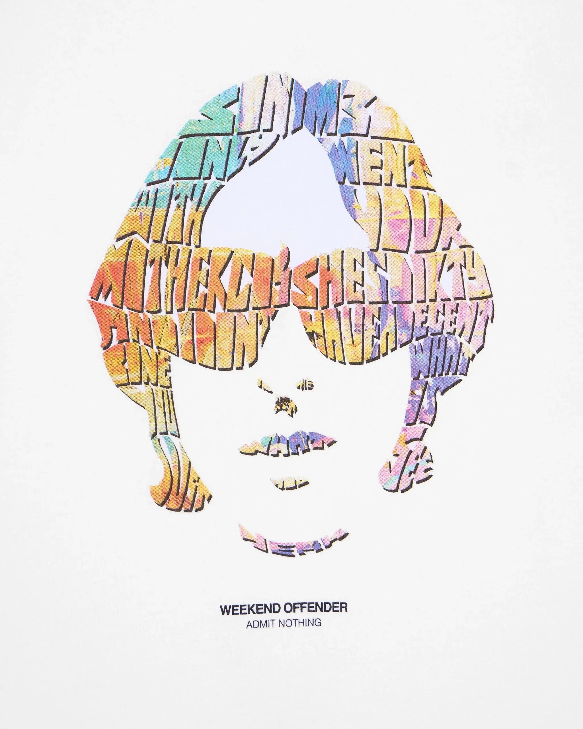 WEEKEND OFFENDER "Kinky Afro" Graphic Tee- WHITE