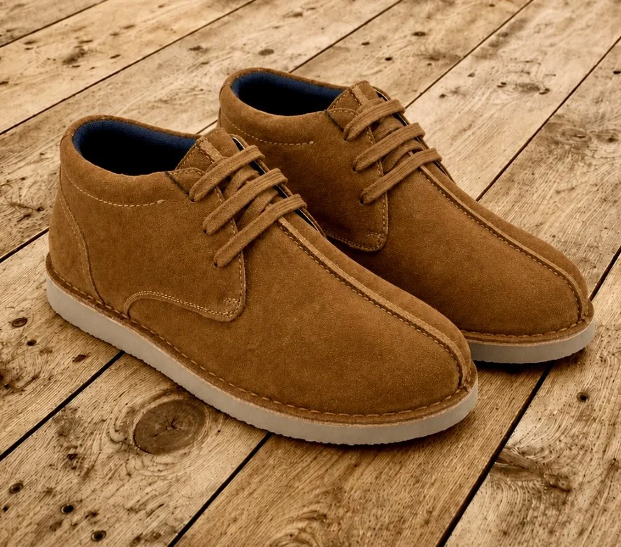 ARCADE "Strange Town" Suede Seamed Desert Boots-WHISKY