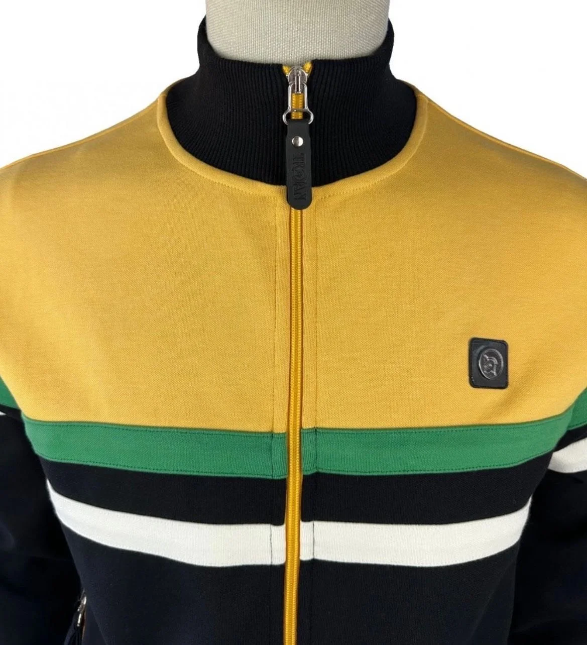 TROJAN Panelled Tracktop- BLACK/GOLD