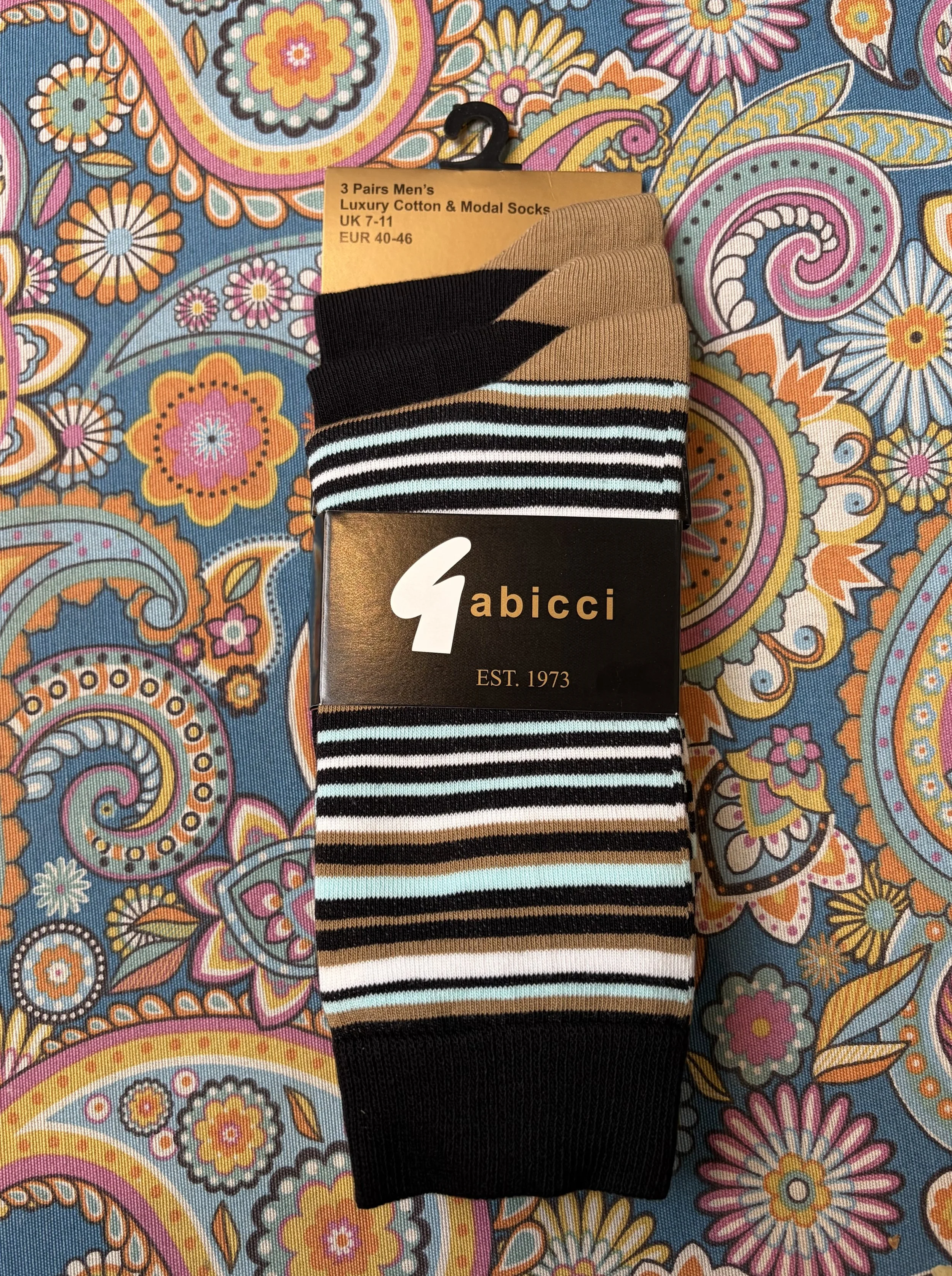 GABICCI VINTAGE 3-Pair Sox Pack- BLACK