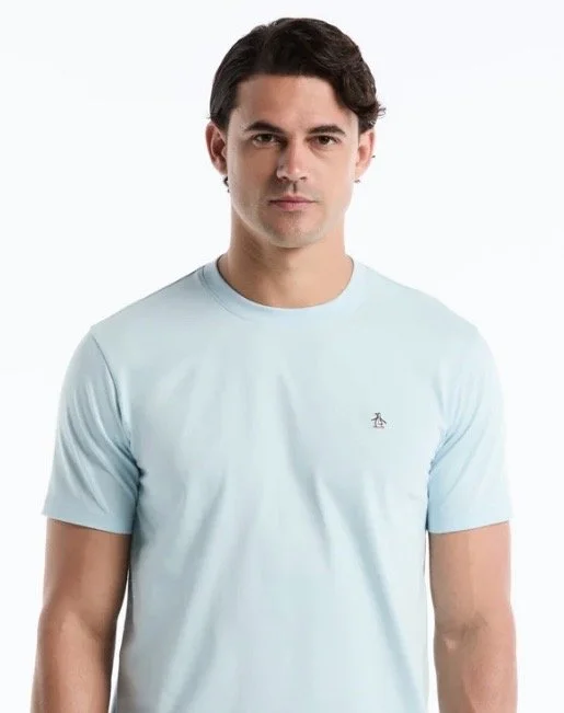 ORIGINAL PENGUIN Crew Neck Logo Tee- SKY BLUE