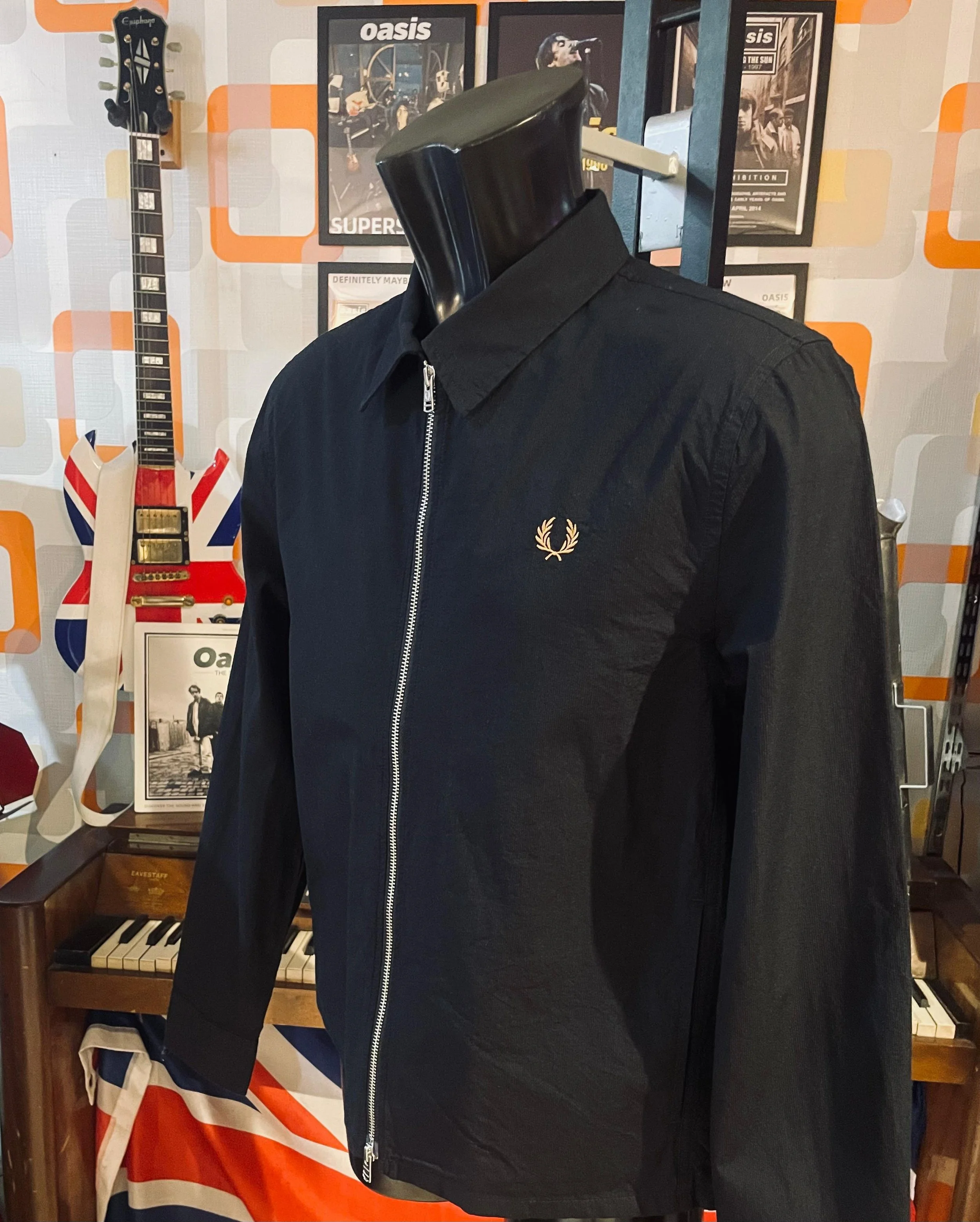 FRED PERRY- Premium Zip Worker Jacket- BLACK