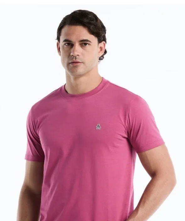 ORIGINAL PENGUIN Crew Neck Logo Tee- MAGENTA PINK
