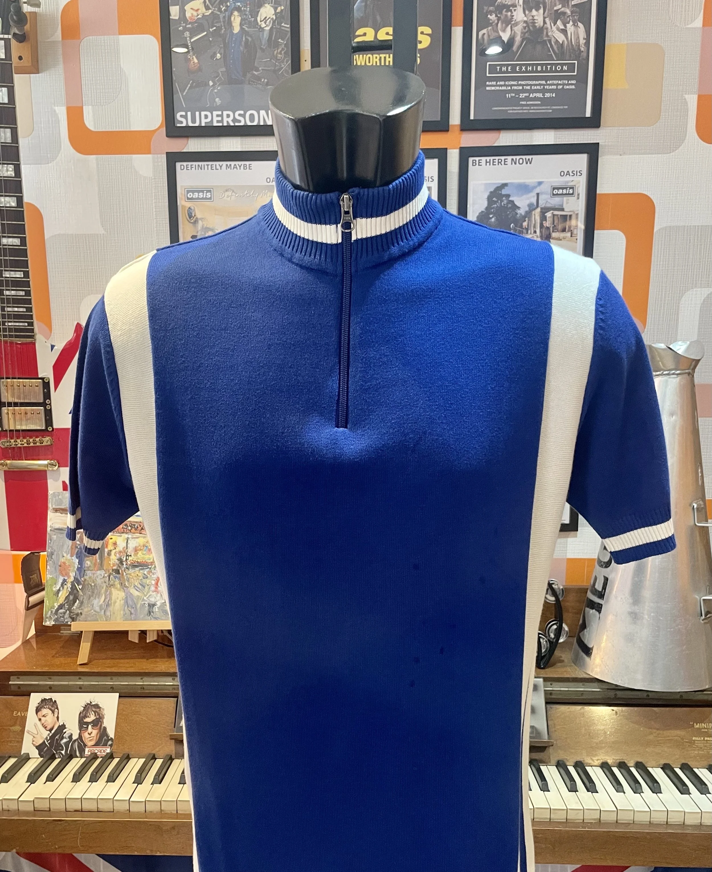 SIZE XL & 2XL ONLY- MADCAP "Wiggo" Mod Cycling Knit Top- SODALITE BLUE
