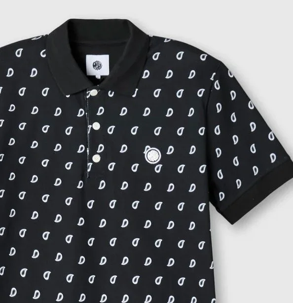 SIZE XS S ONLY PRETTY GREEN Paisley Polo- BLACK — Arcade Mens