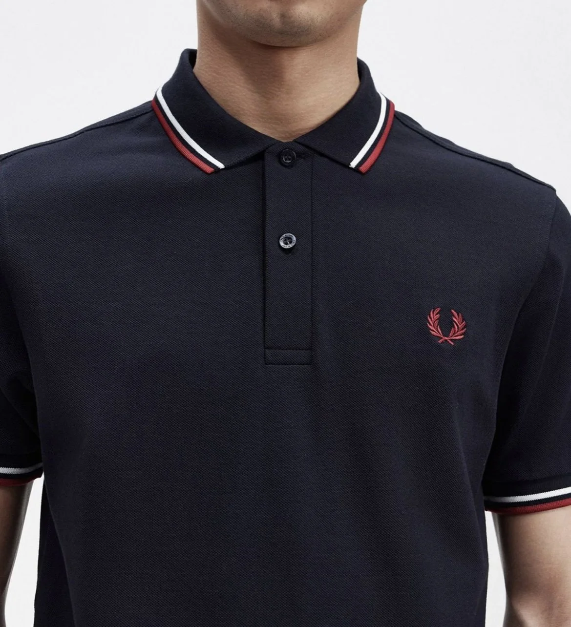 FRED PERRY M3600 Polo- NAVY/WHITE/RED