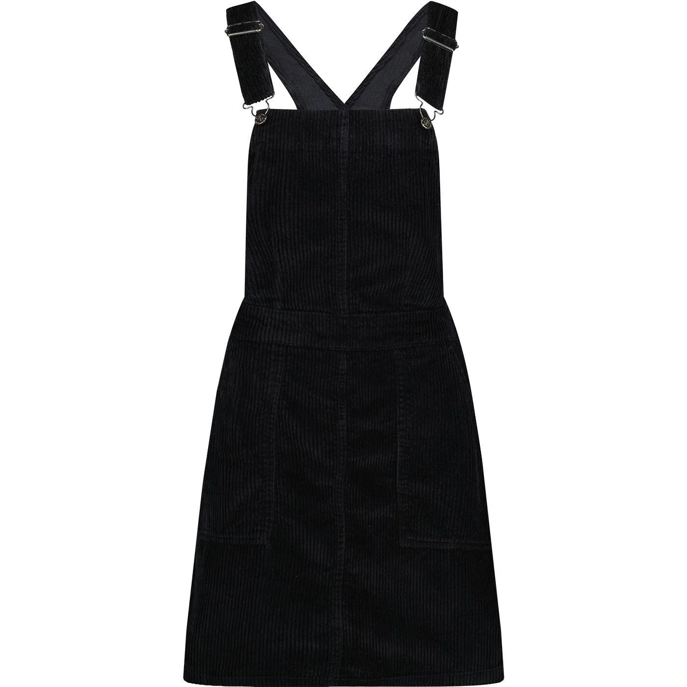 MADCAP "Pinny" Corduroy Pinafore Dress- BLACK