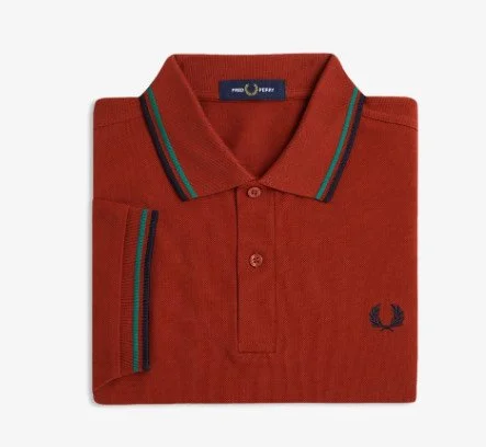 SIZE SMALL ONLY- FRED PERRY M3600 Polo- BURNT RED