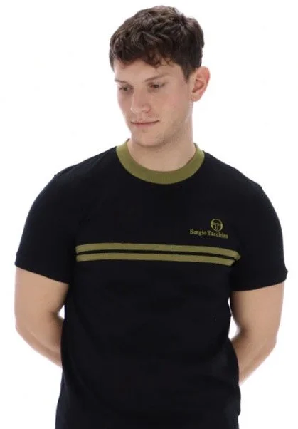SERGIO TACCHINI "Supermac" Tee- BLACK/AVOCADO