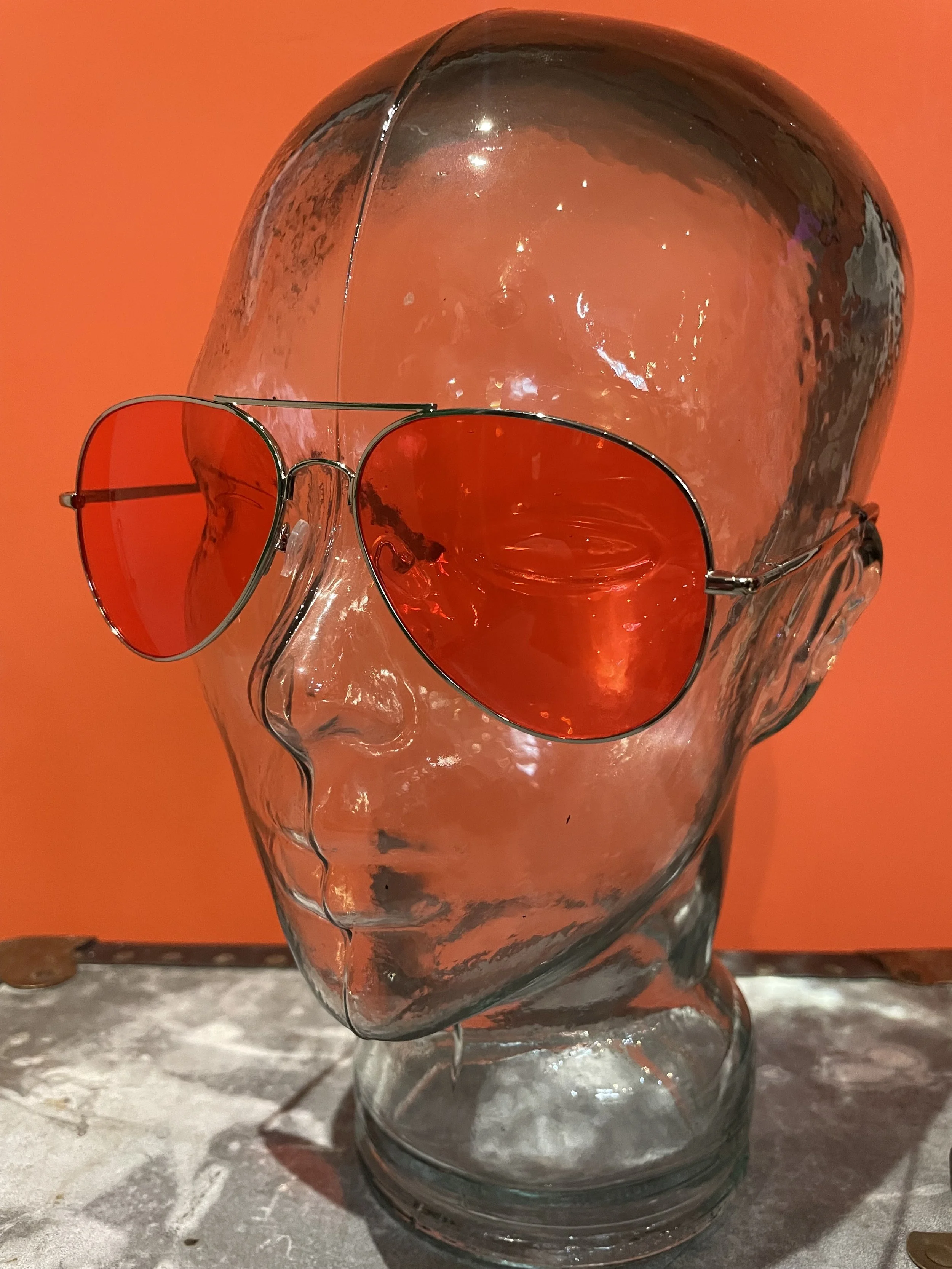 MISS ARCADE SHADES "Jen" Aviator Sunglasses- RED