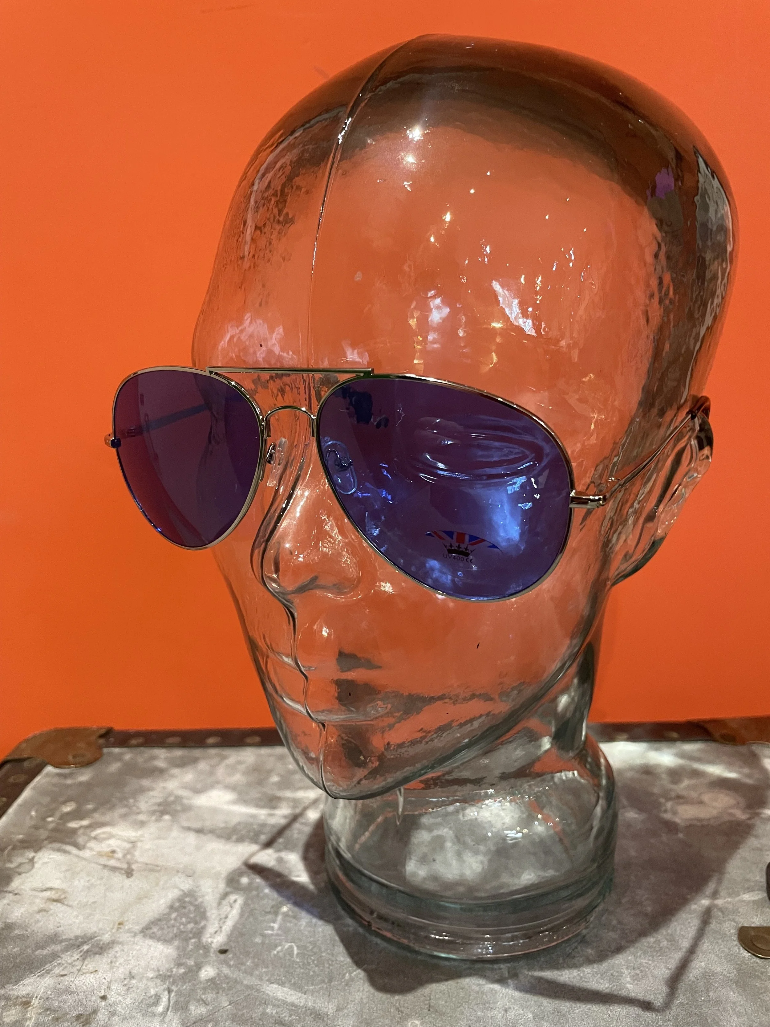 MISS ARCADE SHADES "Jen" Aviator Sunglasses- BLUE