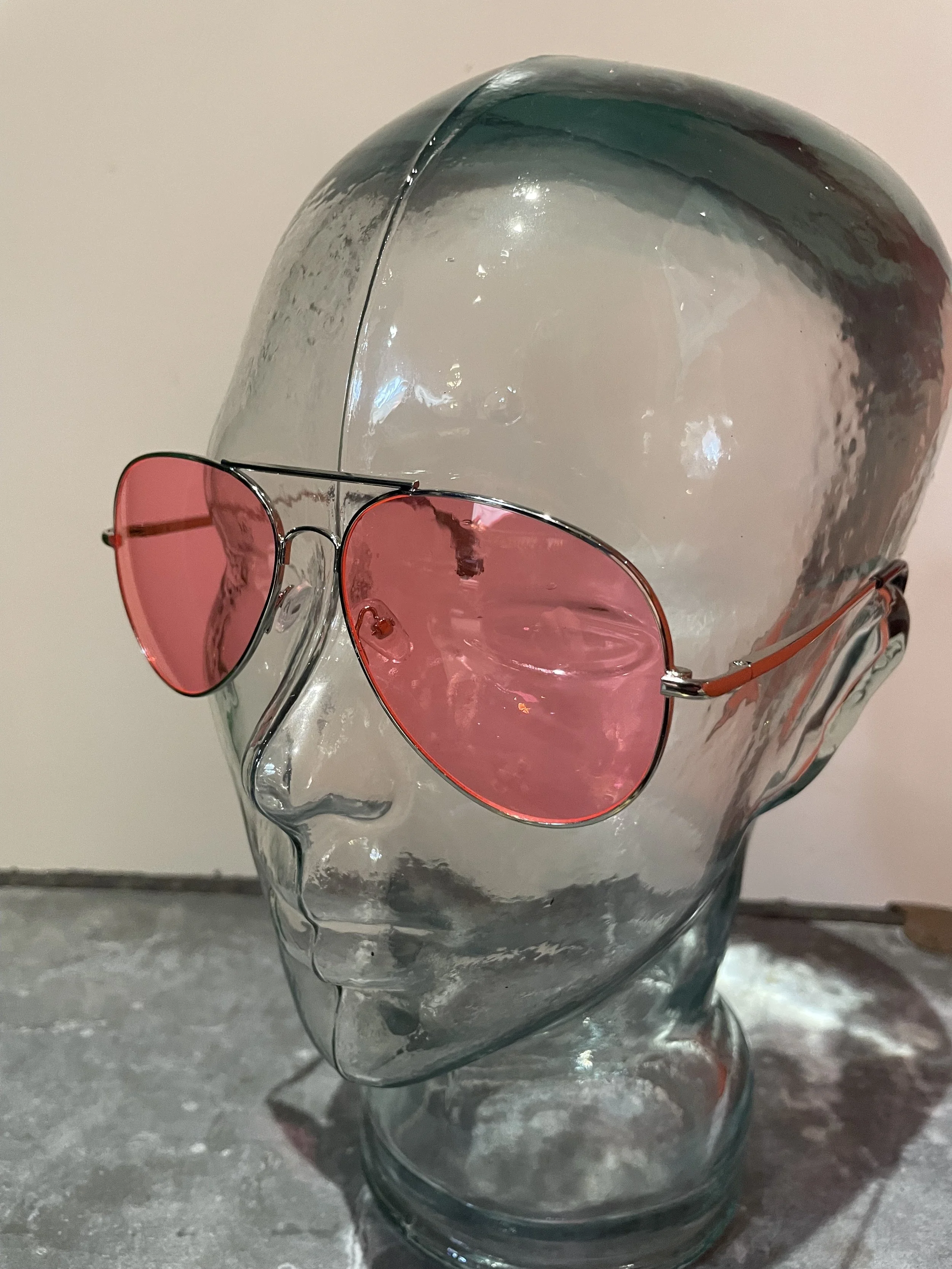 MISS ARCADE SHADES "Jen" Aviator Sunglasses- PINK