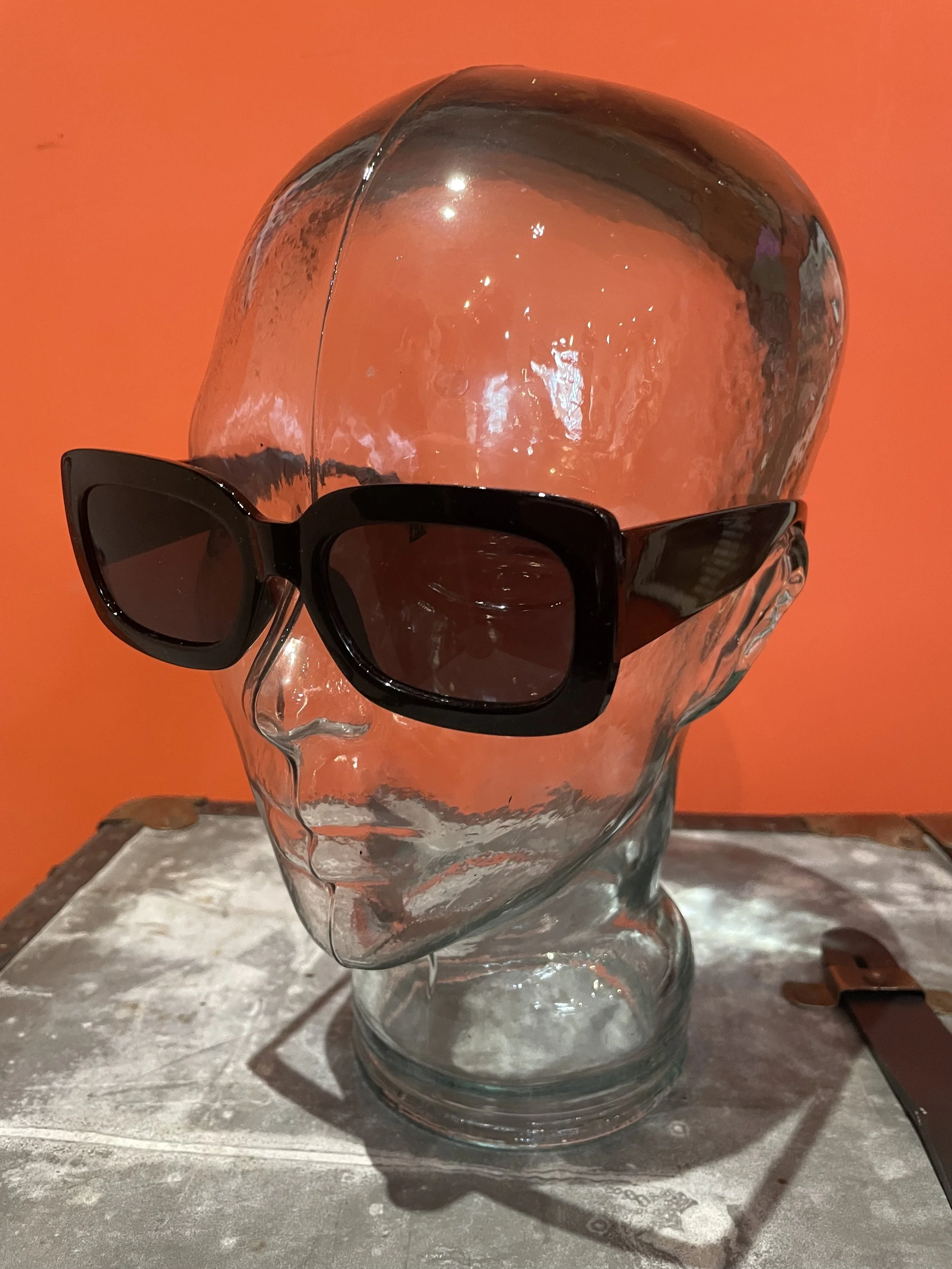 MISS ARCADE SHADES "Marianne" Retro Sunglasses- BLACK