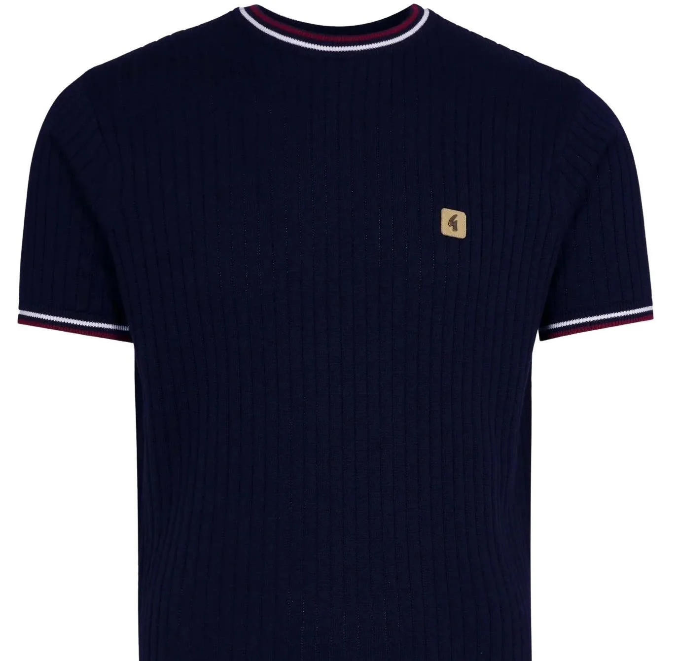 GABICCI VINTAGE Perforated Crew Neck Knit-NAVY