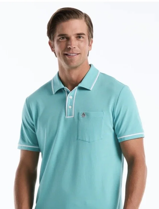 ORIGINAL PENGUIN "Earle" Polo- AQUA