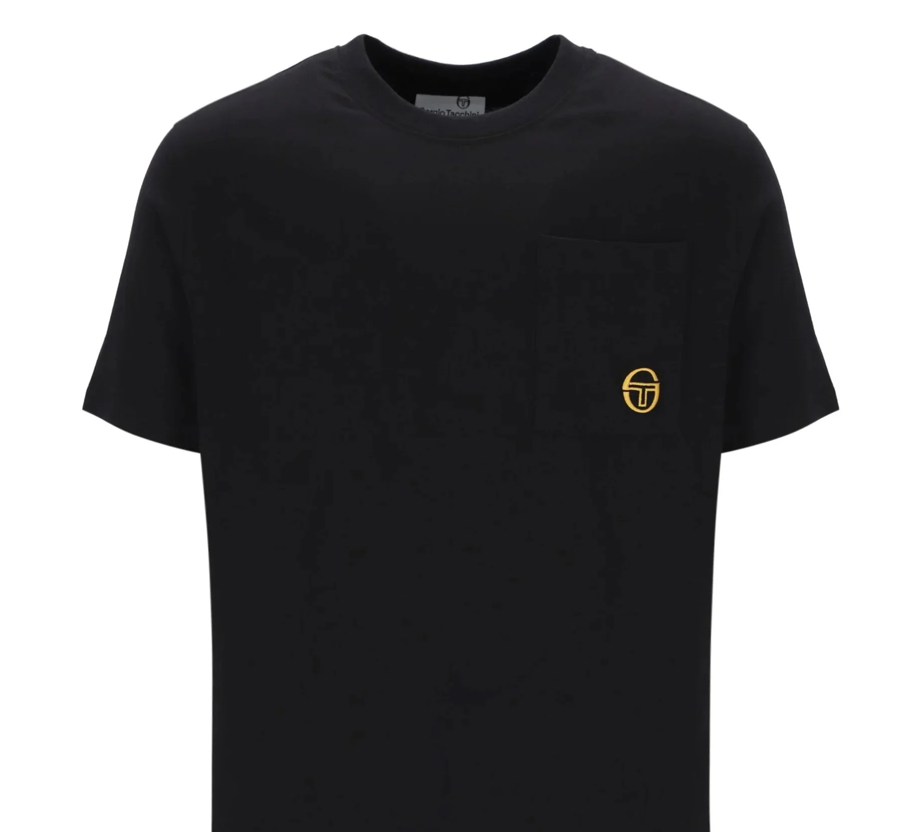 SERGIO TACCHINI Crew Neck Pocket Tee- BLACK