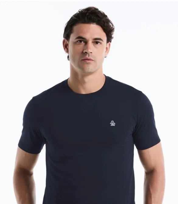 ORIGINAL PENGUIN Crew Neck Logo Tee- NAVY
