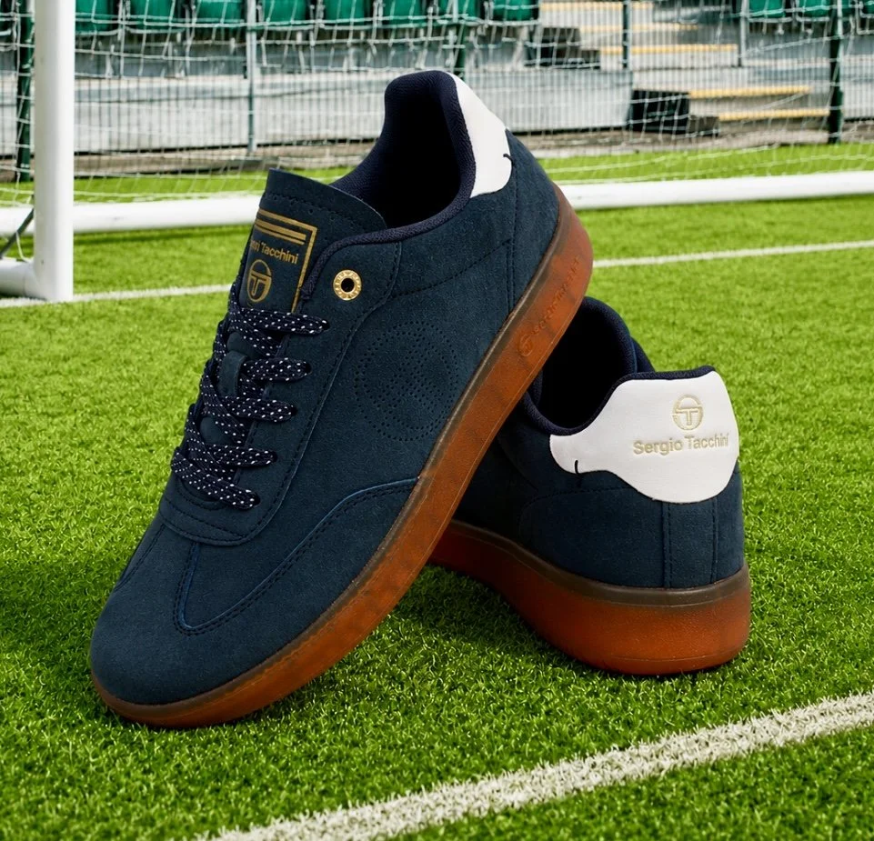 SERGIO TACCHINI Premium Retro Suede Trainers- NAVY