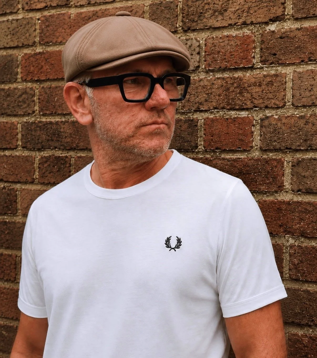 "MOONSHINE" Faux-Suede Baker Boy Cap- CHOCOLATE