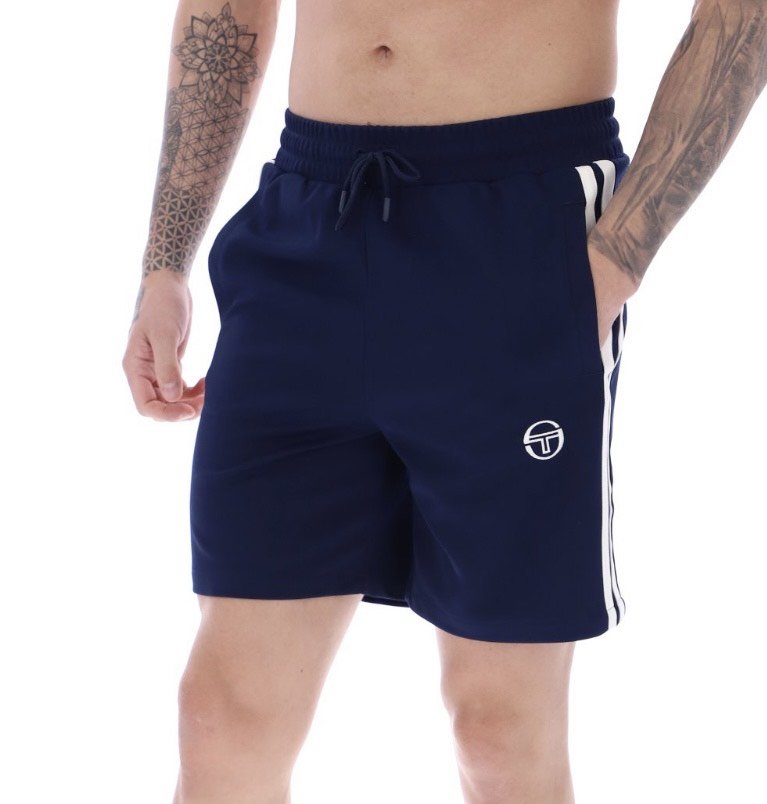 SERGIO TACCHINI Stripe-Detail Track Shorts- NAVY