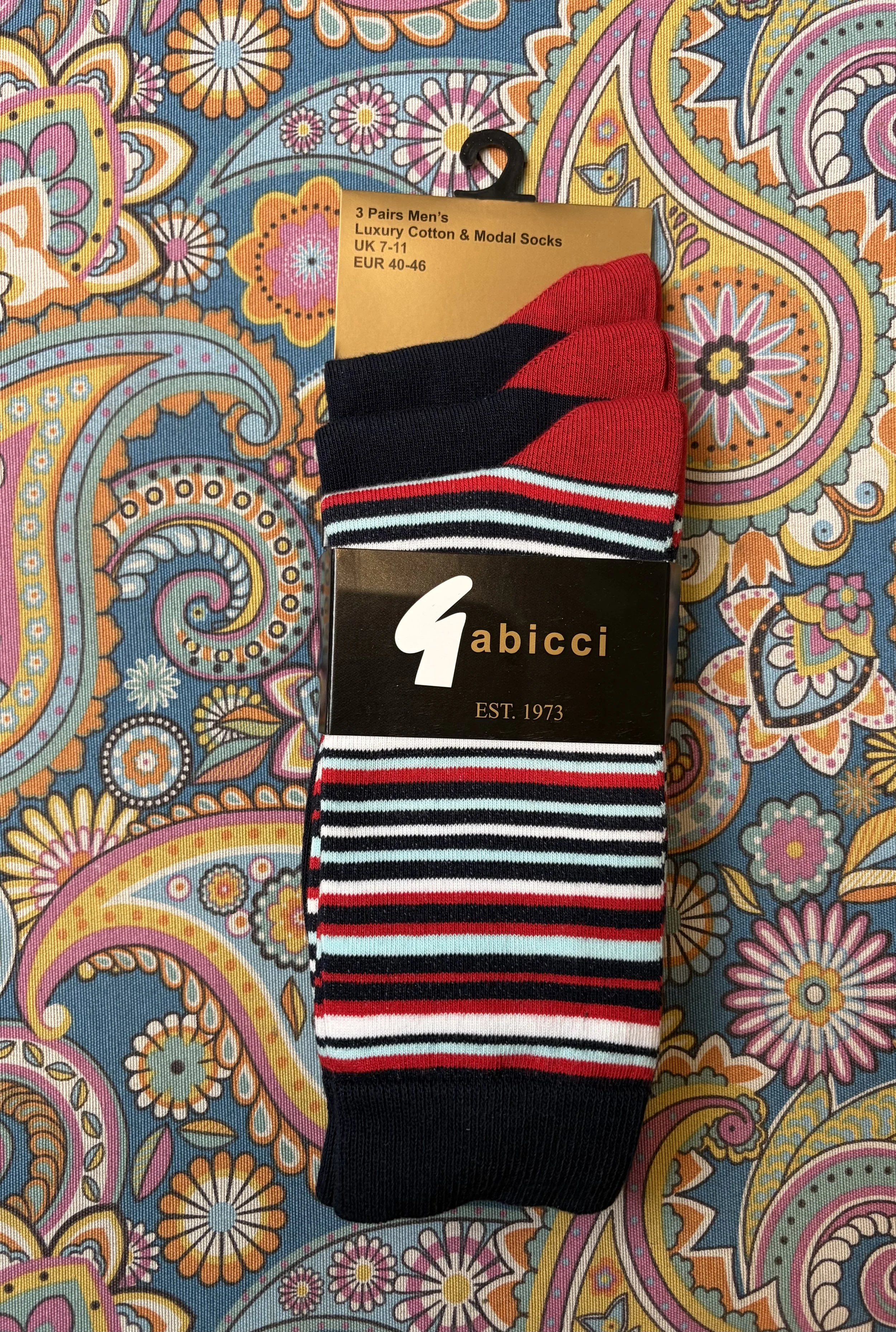 GABICCI VINTAGE 3-Pair Sox Pack- NAVY