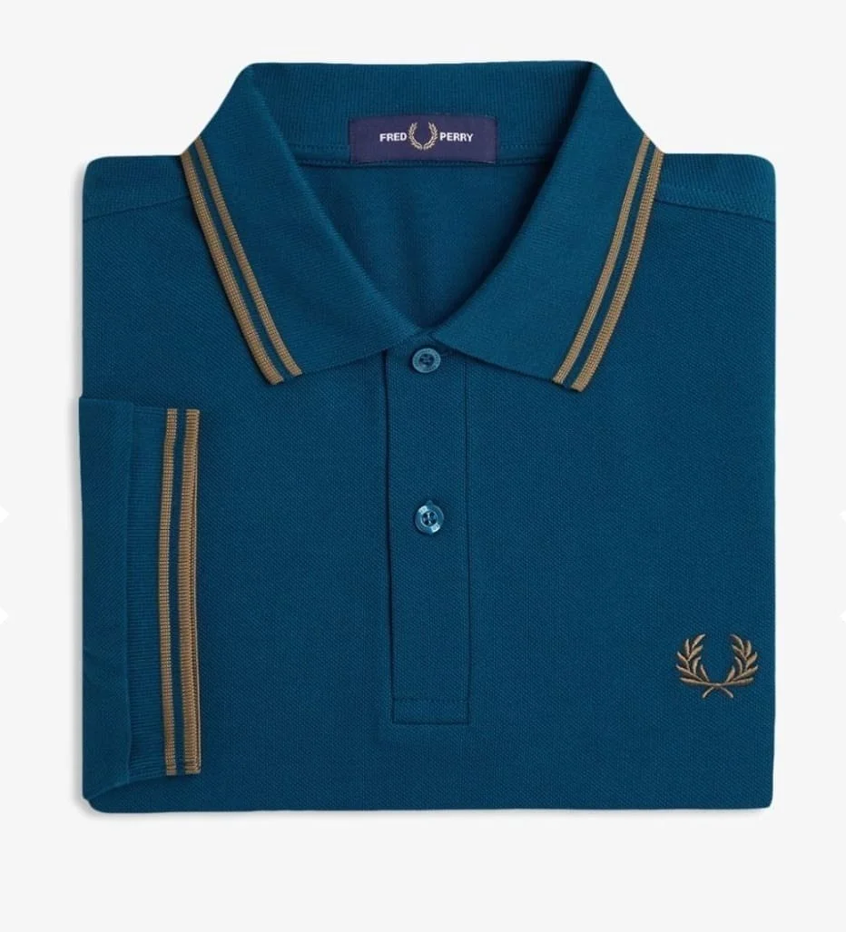 FRED PERRY M3600 Twin-Tipped Polo- DARK PETROL